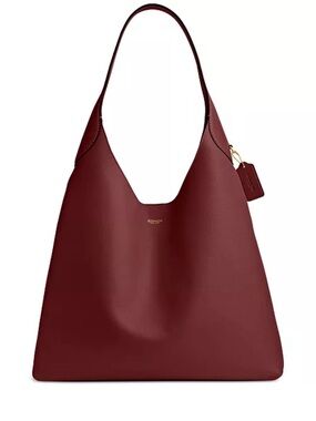 NWT Coach Brooklyn 39 Dark Ruby Natural Grain Leather Shoulder Bag $495